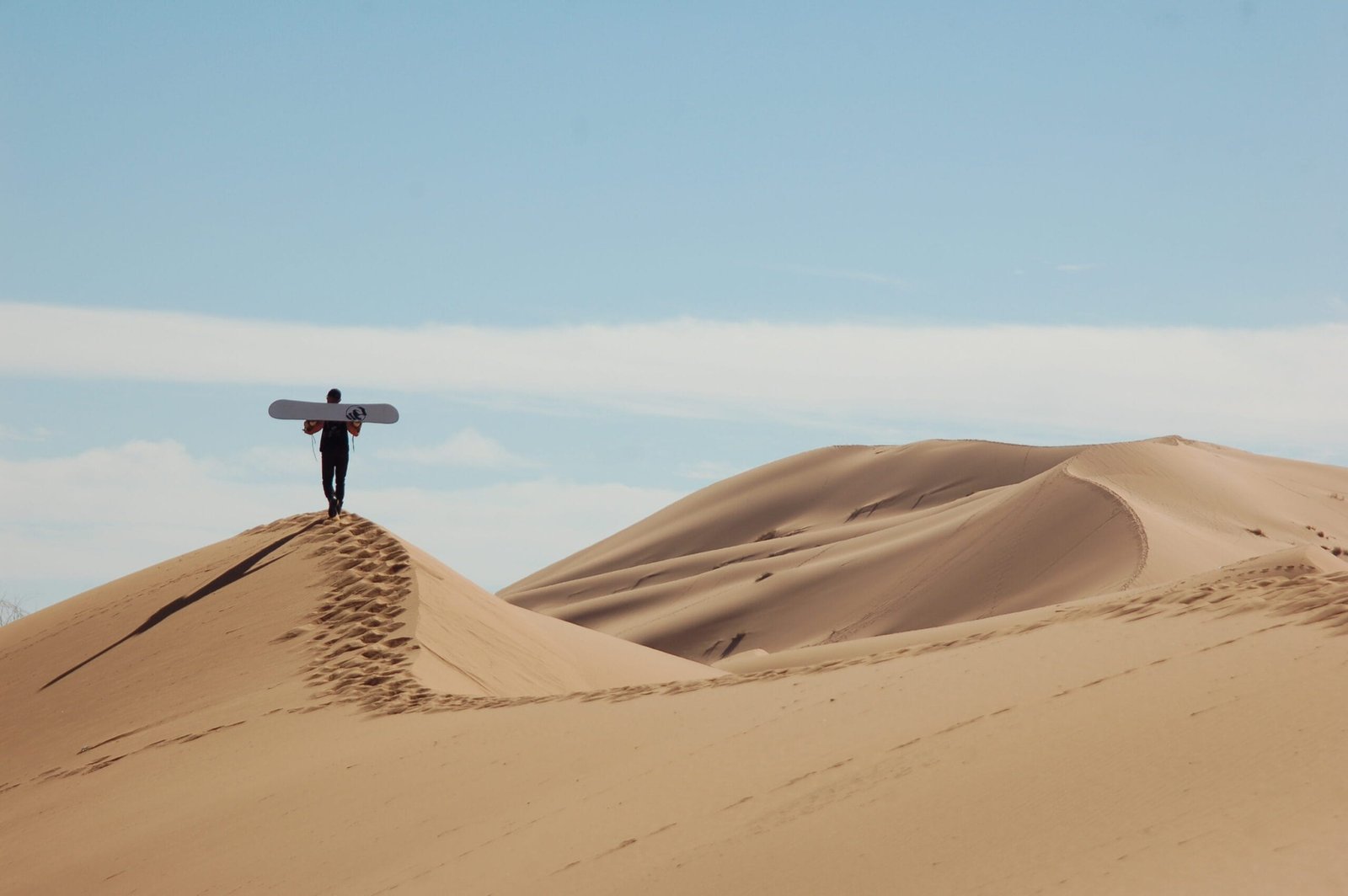 Sandboarding dunes Merzouga