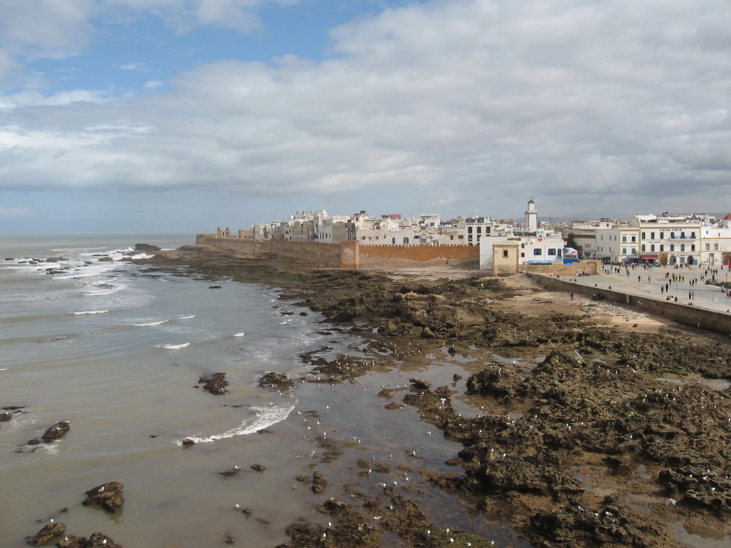Essaouira sea wall and ocean